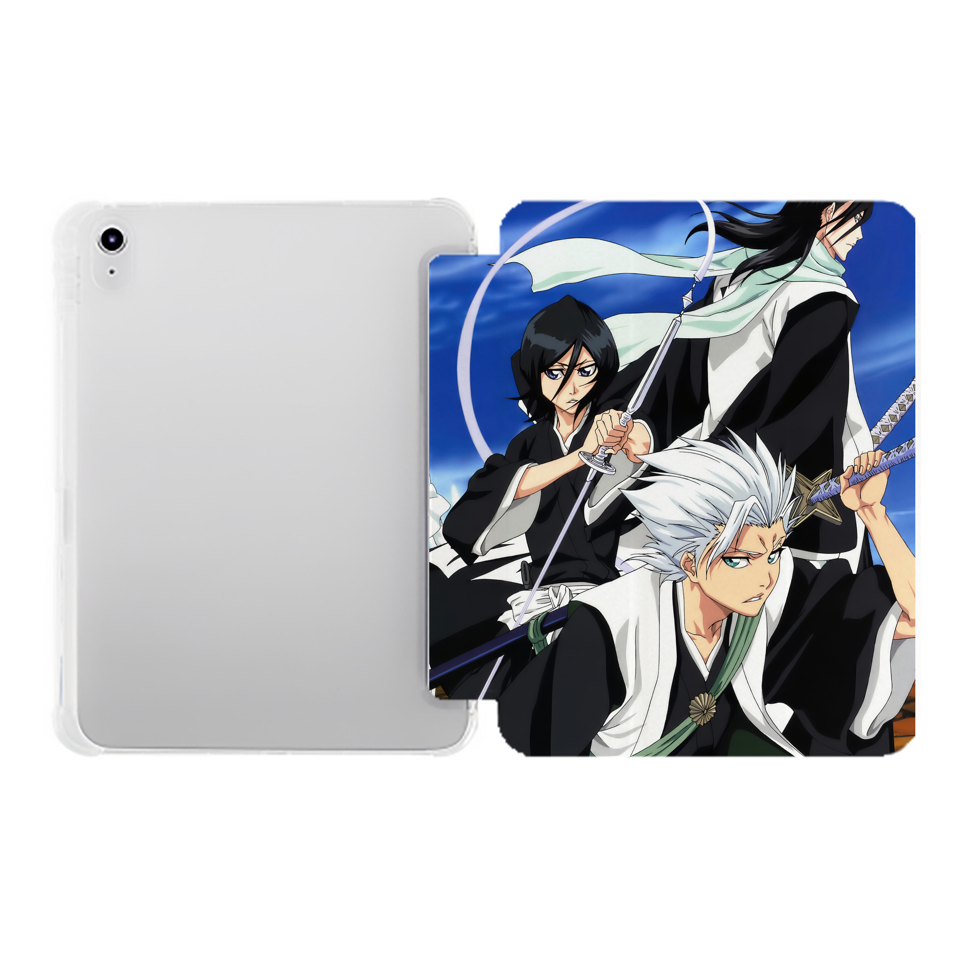 （画像用） ブリーチ BLEACH IPad ケース ペン収納付き 三つ折りスタンド PUレザー×シリコン 対応機種9.5/10.5/10.9インチ